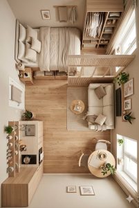 Apartemen Studio yang Nyaman